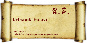 Urbanek Petra névjegykártya