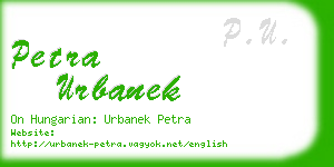 petra urbanek business card